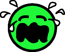 emoticon verde che piange